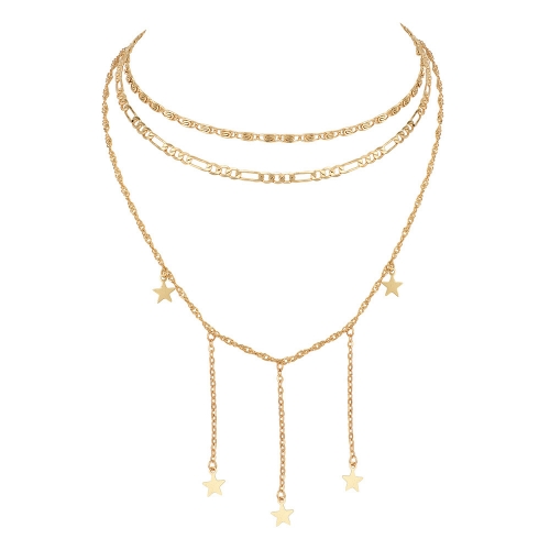 Women Necklace Chains,Nmch Fashion Tassel Multilayer Necklace Elegant Silver Gold Chain Jewelry SN0731G
