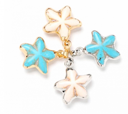 Starfish Pendant,Natural Stone Necklace for Women and Girls