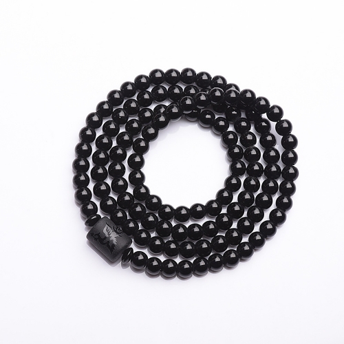 108 multi-loop synthetic obsidian bracelets