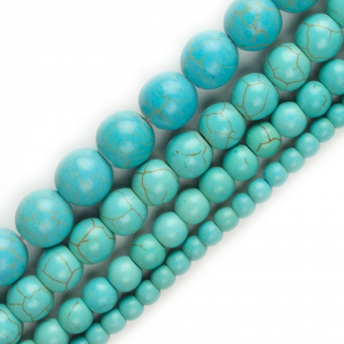 Loose Turquoise Round Beads for  Making Jewelry 4MM 6MM 8MM 10MM 12MM