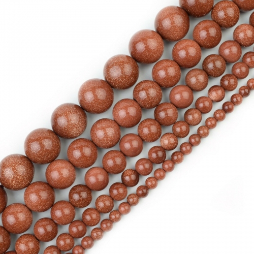 Loose Natural Red Goldstone Round Beads for  Making Jewelry 4MM 6MM 8MM 10MM 12MM
