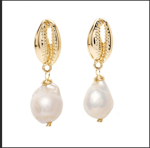 Shell earrings pearl pendant earrings beach sea earrings accessories ladies gift jewelry
