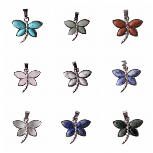 Silver Dragonfly alloy Pendant Fashion Bohemian Jewelry Ethnic Multi-layer Chain Colorful Enamel Dragonfly Pendant